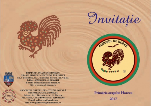 Invitație 1 Târgul ceramicii populare românești „Cocoșul de Hurez” 
