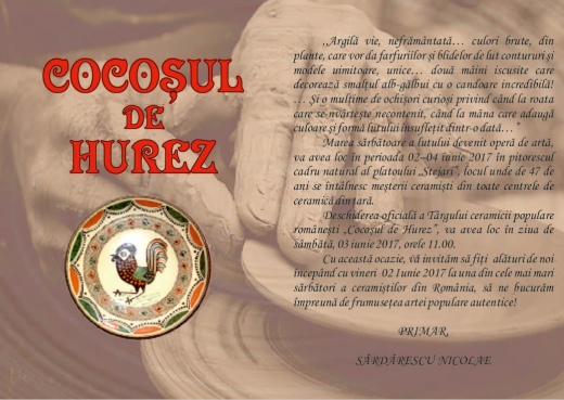 Invitație 2 Târgul ceramicii populare românești „Cocoșul de Hurez” 