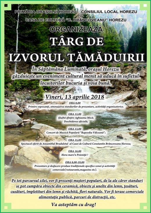 Program - Târgul Popular „Izvorul Tămăduirii”, ediția a XIV-a