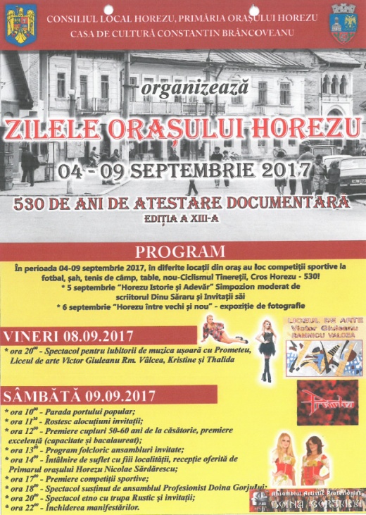 Program Zilele orașului Horezu